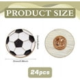 thumbnail image 2 of 24 Pcs Football Enamel Pins 1 inch Black and White Soccer Ball Sports Enamel Lapel Pin Sports Ball Alloy Brooches Football Team Spirit Pin for DIY Hat Bags Backpacks Gifts for DIY Fans, 2 of 6