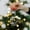 Multicolor, variant on Zawou Christmas Wreath with Bells and Pinecones - Indoor Hanging Holiday Decoration for Window, Porch, or Tabletop Display