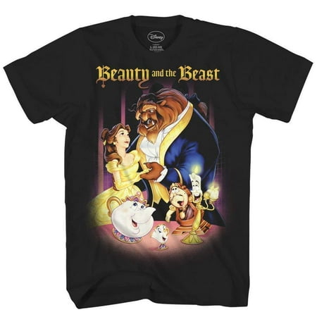 Beauty and the Beast Belle Disney Adult Mens Tee Graphic T-shirt Apparel Black