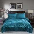 thumbnail image 6 of Heavy Thick Bed Blanket 9Lb for Winter,1 Ply Warm Plush Bed Blanket King,85"x95",Teal, 6 of 7