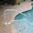 thumbnail image 4 of Saftron 48"x32" 4 Bend Figure 4 Metal InGround Pool Return to Deck Rail, White, 4 of 6