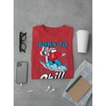thumbnail image 3 of Born To Chill - Surfing Polar-Bear ICEE Graphic Men's T-shirt, 3 of 4