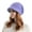 Purple, variant on Women's Winter Outdoor Warm Hat with Wide Brim and Earflap Fashion Pile Cap for Cold Weather
