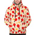 Zufioo Table Tennis Rackets 1 Design Fleece Comfortable Hoodie for Mens