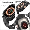 thumbnail image 5 of IC ICLOVER For Apple Watch Ultra 2 /Ultra Band 49mm, iWatch Band Strap with Rugged Bumper Case, Soft Sports Wristband Strap Accessories for iWatch Ultra 49mm - Black, 5 of 9