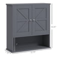 thumbnail image 7 of Demi Bonn 24" Farmhouse Style Medicine Cabinet with Barn Doors & Adjustable Shelf for Bath & Laundry Rooms, Gray, 7 of 7