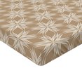 thumbnail image 4 of Ambesonne Geometric Flower Fitted Sheet, Simple Boho Floral, Twin XL Size, Ecru and White, 4 of 5