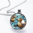 thumbnail image 2 of Platypus Stunning Women's Circular Glass Pendant Necklace Jewelry, 2 of 5