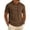 Brown, variant on Busydd Shirts for Men Solid Color Lapel Button Mens Linen Shirt Casual Short Sleeve Summer Shirts XL