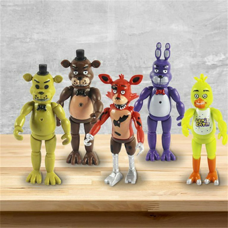 6 Pcs/Set Five Night At Freddy Anime Figure Fnaf Bear Action Figure Pvc  Model Freddy Toys For Children Gifts