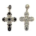 thumbnail image 2 of Pendientes colgantes de cruz de cristal bohemio Vintage para mujer, joyería larga grande bohemia barroca Z, 2 of 5