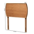 thumbnail image 3 of Laurien Mid-Century Modern Ash Walnut Finished Wood Twin Size Headboard, 3 of 4