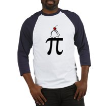 CafePress - Pi A La Mode Baseball Jersey - Cotton Baseball Jersey, 3/4 Raglan Sleeve Shirt