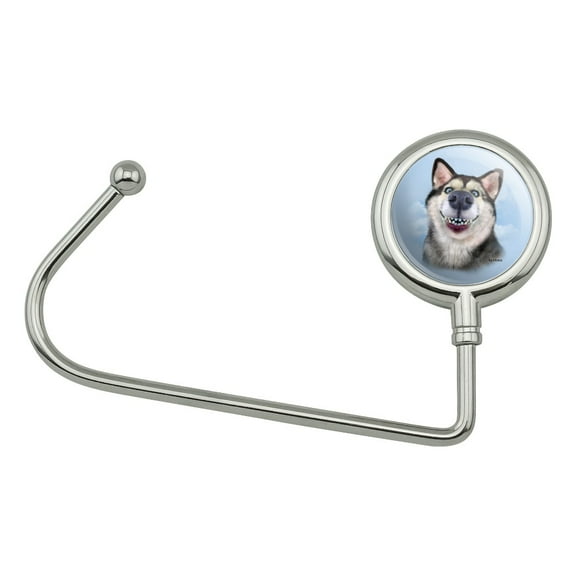 Siberian Husky Dog Selfie Purse Bag Hanger Holder Hook