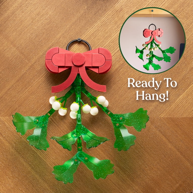 Brickcraft Bricktanicals Mistletoe Kit, 82-Piece Holiday Decor