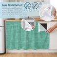 thumbnail image 4 of Vintage Turquoise Cabinet Dishwasher Hidden Curtains, Privacy Closet Door Curtain, Modern Farmhouse Textured Rustic Adhesive Dust Proof Under Sink Skirt for Bathroom Kitchen 35"x35", 4 of 8