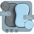 thumbnail image 4 of KALOMB-Multi-Purpose Scrub Sponges for Kitchen by Scrub- it - Non-Scratch Microfiber Sponge Along with Heavy Duty Scouring Power - Effortless Cleaning of Dishes, Pots and Pans All at Once(6 Pack, Lar, 4 of 4