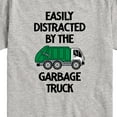 thumbnail image 3 of Instant Message - Easily Distracted By The Garbage Truck - Toddler & Youth Short Sleeve Graphic T-Shirt, 3 of 6