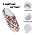 thumbnail image 5 of Kdxio Fashion Tatreez2 Women's Men's Slippers Plush Slip-On House Slipper for Winter Indoor Soft Cushion Non-slip Fluffy Slides Slippers-39/40, 5 of 7