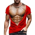 thumbnail image 1 of RKSTN Chemises pour Hommes Manches Courtes Mode Imprimé Musculaire Mode Mise en Forme Col Rond T-Shirt à Manches Courtes Chemises Hawaïennes pour Hommes, 1 of 5