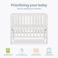 thumbnail image 3 of Dream On Me Edgewood 4-In-1 Convertible Mini Crib In White, 3 of 10
