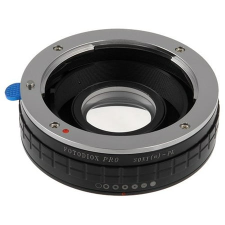Fotodiox Pro Lens Mount Adapter - Sony Alpha A-Mount (and Minolta AF) DSLR Lens to Pentax K (PK) Mount SLR Camera Body, with Built-In Aperture Control