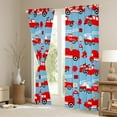 thumbnail image 3 of Castle Fairy Kids Fire Truck Curtains Pack of 2 (42x84 Each),Firefighter Car Curtains Blackout,Blue Red Bedroom Curtains,Breathable Home Decor, 3 of 6