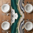thumbnail image 6 of Green Marble Table Runner - 36 Inch Long, Kitchen Dining Table Runner Dresser Scarves, Grey Gold Texture Vintage Farmhouse Art Farmhouse Decor for Coffee Tables Wedding Party Banquet, 6 of 8