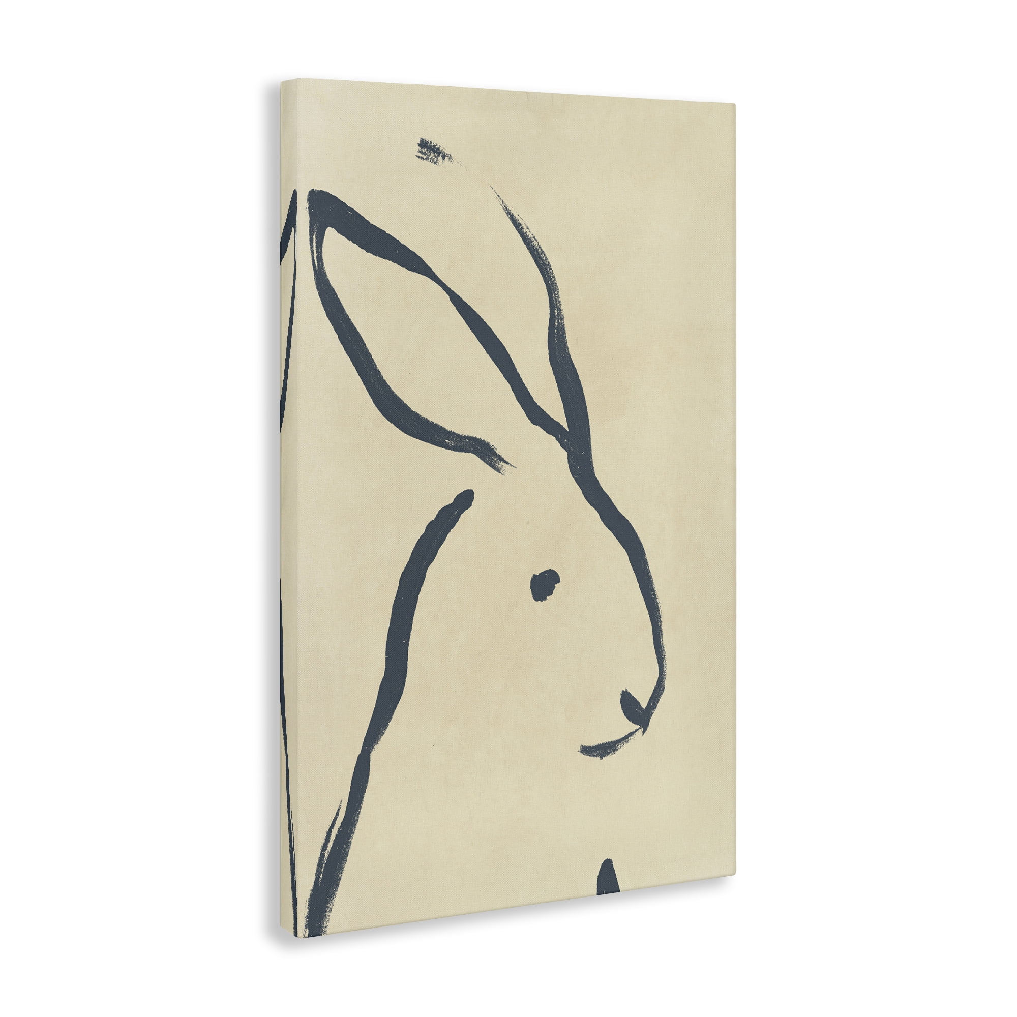 Stupell Industries Minimal Rabbit Doodle Animals & Insects Drawing Gallery Wrapped Canvas Art Print Wall Art, 30 x 45