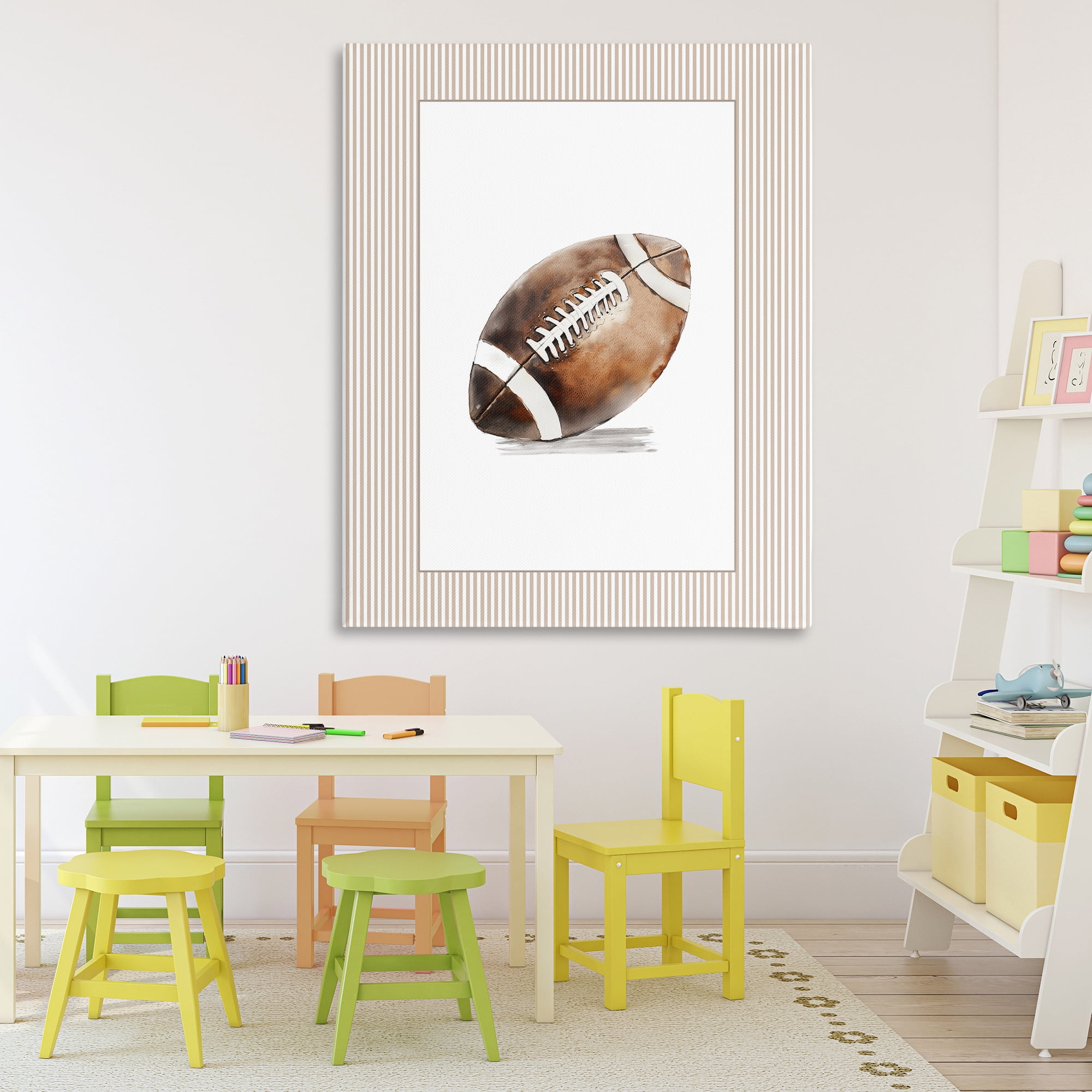 Stupell Industries Vintage Sports Football Canvas Wall Art, design by Christine Simpson Art