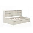 thumbnail image 6 of Twin Size Wooden Platform Bed Frame with Side Shelves, 2 Drawers & Built-in USB Port in Creamy White for Bedroom, 6 of 11