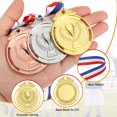 thumbnail image 3 of Uxcell 2 Inch Gold Award Medals Metal Winner Medals with Neck Ribbon Trophy Pattern for Team Sports Games Party Favors 18 Pieces, 3 of 7