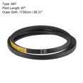 thumbnail image 2 of Unique Bargains A67 V-Belts 67' Mid-Perimeter, A-Section Rubber Drive Belt 2pcs, 2 of 3