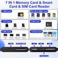 thumbnail image 3 of SIM Card Adapter for Computer/Laptop - SD/TF/M2/MMC/Memory Stick Pro Duo iPhone/USB C/A 7in3 Reader & CAC Memory Reader Lightning Port Does Not SIM/Smart/CAC, 3 of 4