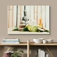 thumbnail image 2 of wall26 Canvas Print Wall Art Japanese Buddha Massage Stone Yoga Bamboo Zen Spa Nature Wilderness Photography Realism Rustic Landscape Colorful Multicolor for Living Room, Bedroom, Office - 16"x2, 2 of 5
