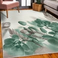thumbnail image 3 of Tropical Decorative Rug, Exotic Orchids Blossom Leaves on Blurred Background Floral Themed Modern Art, Quality Carpet for Bedroom Dorm and Living Room, 6 Sizes, Jade Green, by Ambesonne, 3 of 4