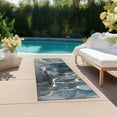 thumbnail image 6 of Addison Rugs Chantille Indoor/Outdoor Contemporary Watercolors Blue Washable Runner Rug, 2'3" x 7'6", 6 of 6