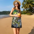 thumbnail image 3 of Logiee fishing bass Print Summer Dresses for Women,Beach Sleeveless Flowy Pocket Tshirt Tank Sundresses,Women's Sleeveless Dress, 3 of 7