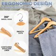 thumbnail image 4 of Paquete de 80 perchas de madera ZENOWICK para abrigos, trajes y chaquetas, 4 of 6