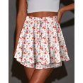 thumbnail image 2 of Pantalones cortos Onlypuff Flowy Chiffon con volantes rojos para mujer, 2 of 5