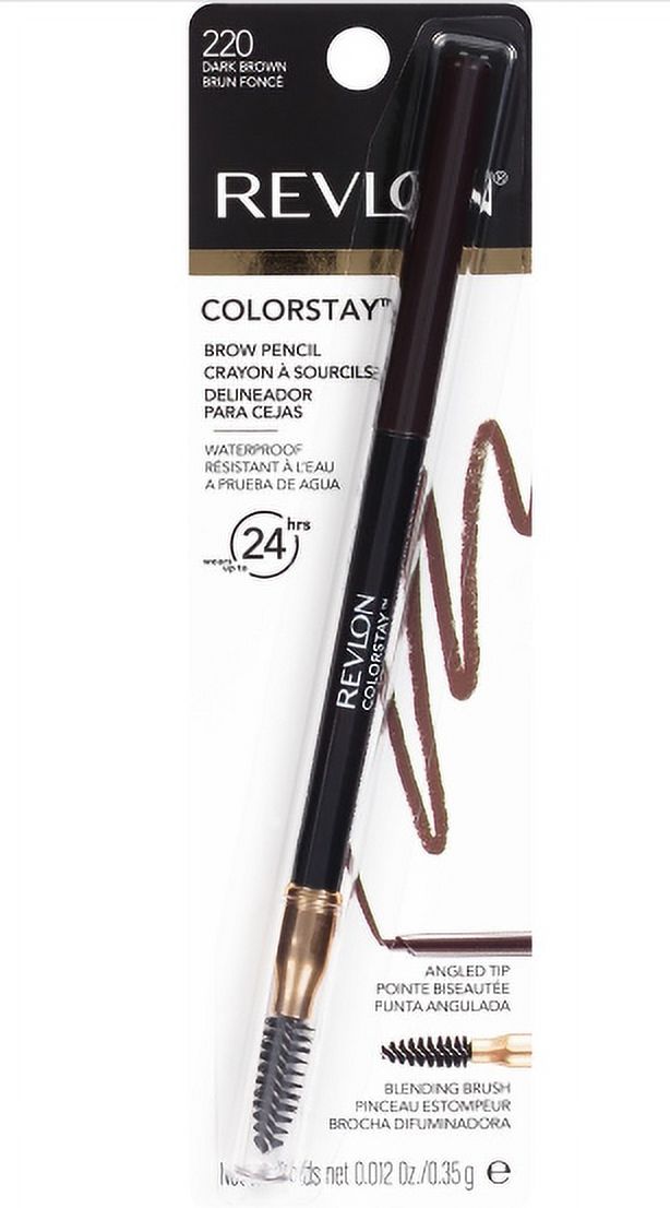 2 Pack - Revlon ColorStay Brow Pencil, Dark Brown 1 ea