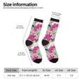 thumbnail image 2 of Hirioo Orchids Flowers Pattern Adult Middle Tube Socks Breathable Sock Non-Pilling,Contrasting Color Design, 2 of 6