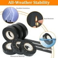 thumbnail image 4 of Black Electrical Tape Waterproof Industrial Grade Electric Tape Electrical Insulation Tape High Adhesion Wiring Tape for Wire Wrapping Electrical Repairs Wire Protection,6 Rolls 3/4 in x 33 ft, 4 of 8