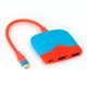 thumbnail image 1 of Adaptador USB-C a HDMI compatible PD USB3.0 4K HUB para Switch ( ) Rojo Azul, 1 of 7