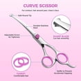 thumbnail image 3 of Dog Grooming Scissors with Round Tips Heavy Duty Titanium Pet Grooming Trimmer Kit Professional Thinning Shears Straight Scissors with Comb for Dogs and Cats (Set of ), 3 of 7