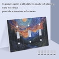 thumbnail image 3 of Yayeee Toggle Light Switch Wall Plate 2-Gang 4.56"x4.48" Decorative Outlet Cover, Mountains and Forests, 3 of 7