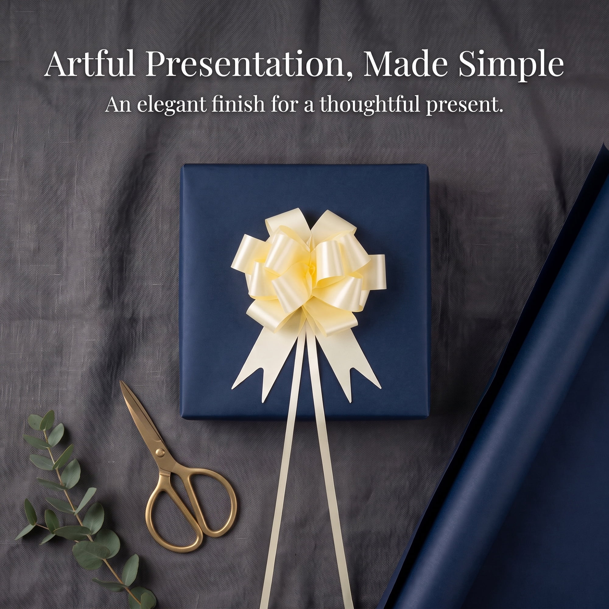 Unique Bargains Crush-Resistant Metallic Bows for Gift Wrapping and Decoration Beige