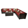 thumbnail image 1 of TK Classics Barbados Wicker 8 Piece Patio Conversation Set with Coffee Table and 2 Sets of Cushion Covers, 1 of 2