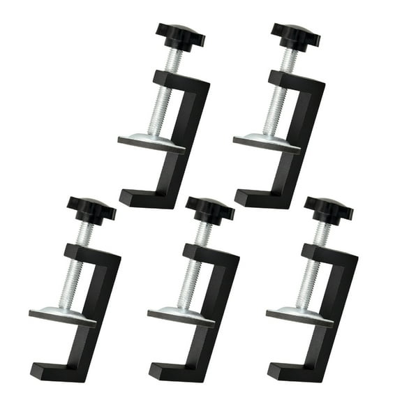 Pack of 5 C Clamp Clip Set,Adjustable Screw Clamp Carriers Clamp, 57mm 2.2inch Jaw Opening,Aluminium Table Clamp
