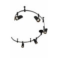 thumbnail image 4 of Catalina Lighting Lunar Flex Track 5-Light Dimmable LED Track Light with 8' Adjustable Track Rail Modern Light Fixture for Kitchen, Living Room, Bedroom, or Office, 3000K, Black, 4 of 4